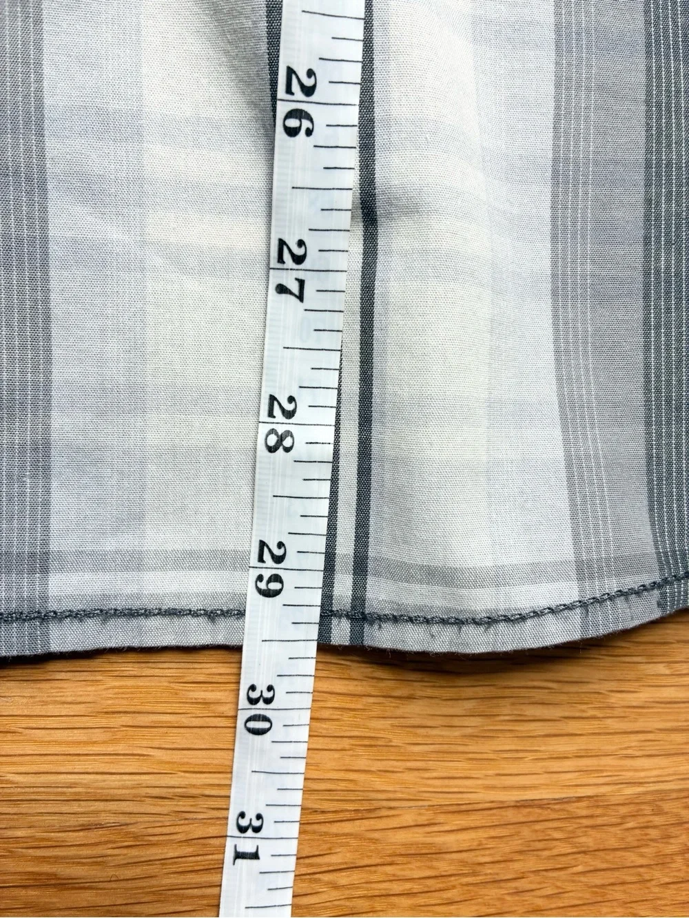 The North Face Men's Button-Up Shirt Short Sleeve Plaid Gray & White Size M